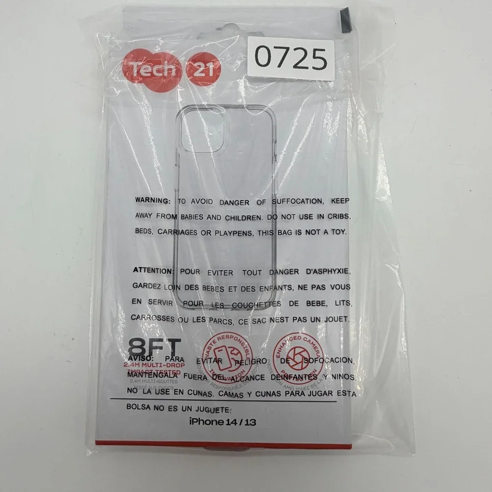 Tech21 Phone Case Clear 8' Drop Protection Lightweight For Apple iPhone 13 & 14